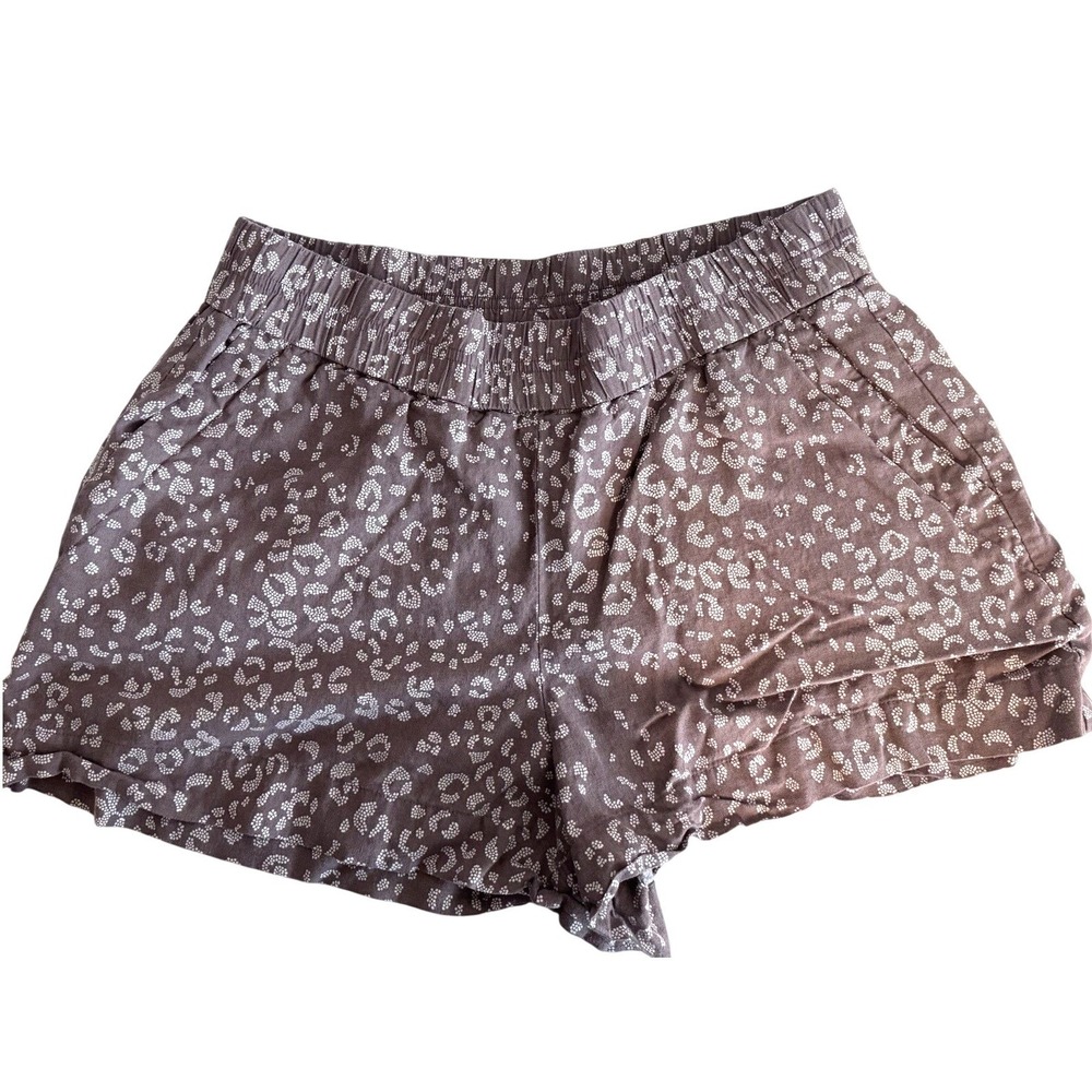 Womens Pull On High-Rise Micro Shorts L Festival Boho Beach Summer Pockets